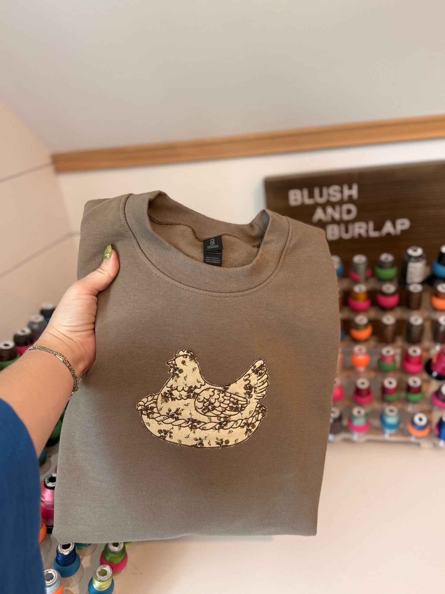 Vintage Hen Applique