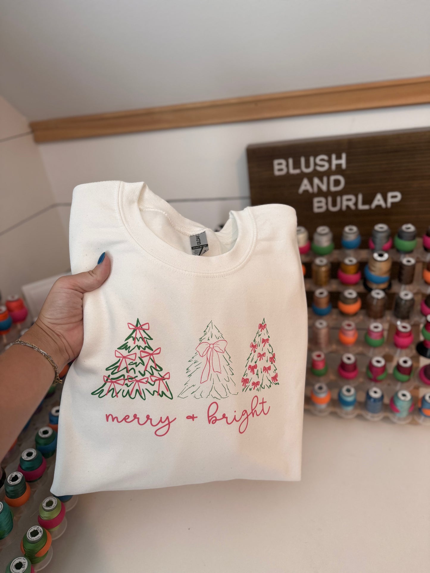 Merry & Bright (pink/green)