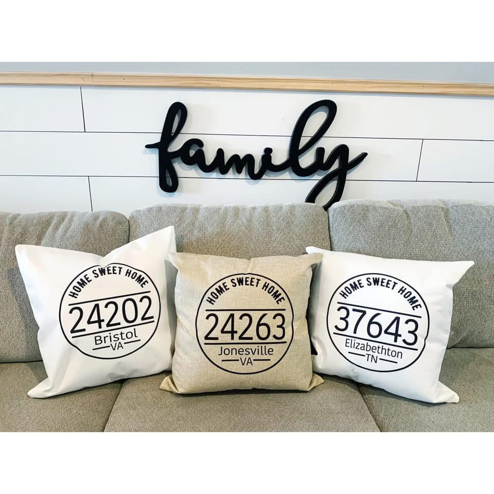 Custom Zip Code Pillow