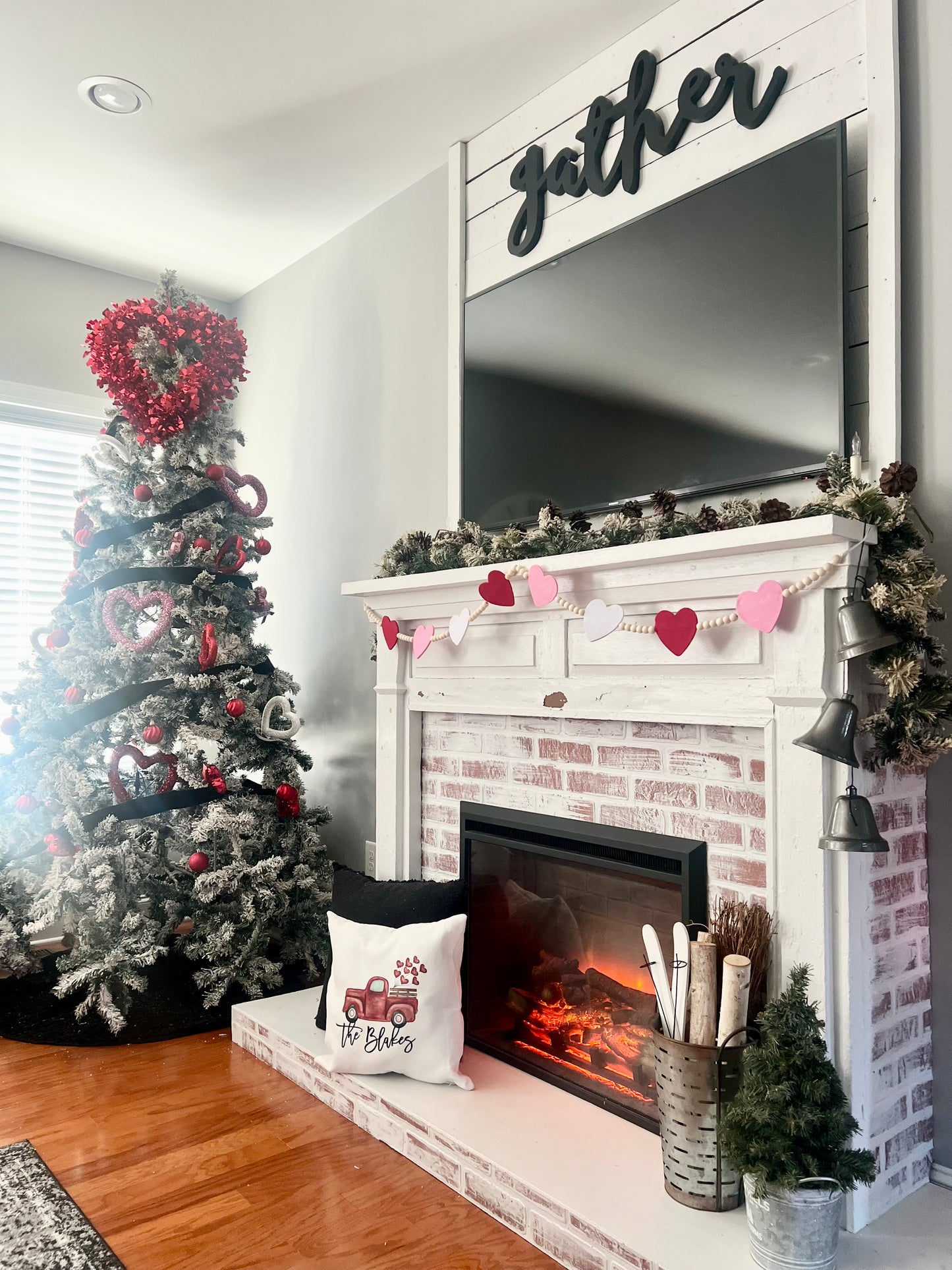 Custom Valentine's Truck Pillow