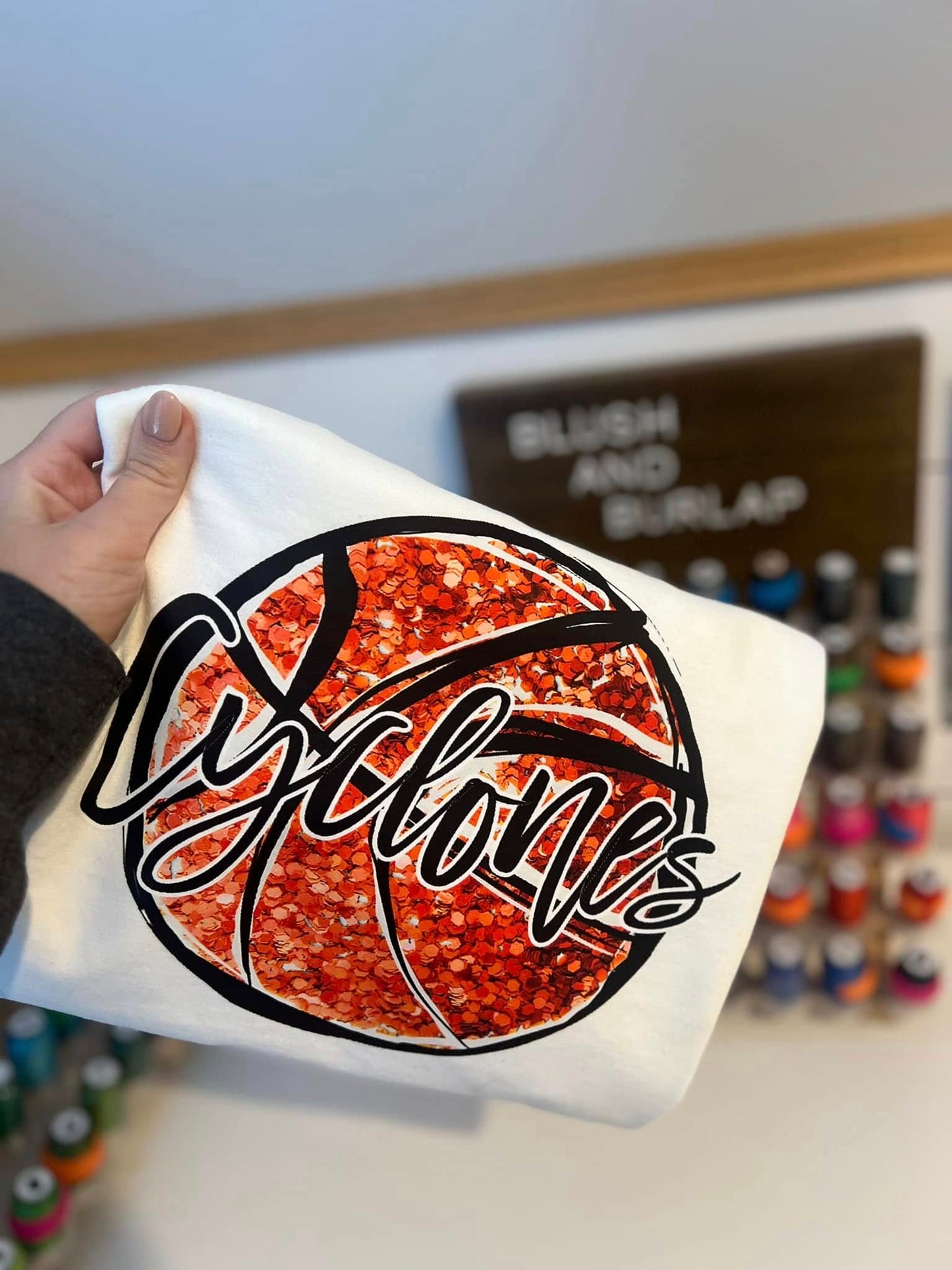 Custom Team Glitter Basketball