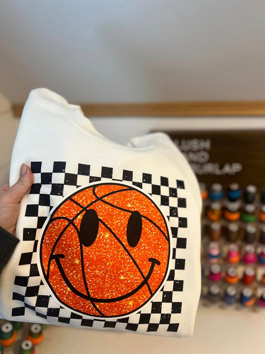 Basketball Checkered Smiley