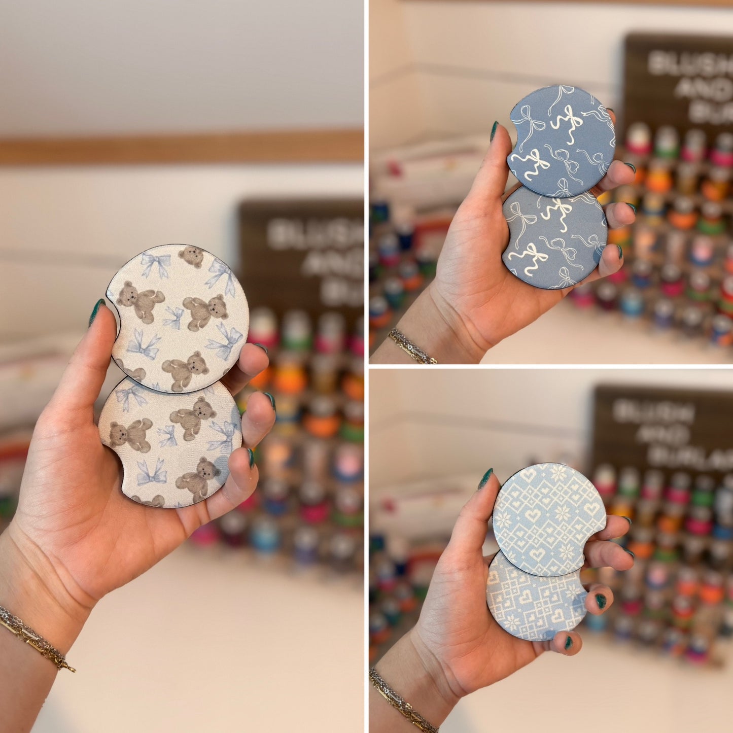 Winter Car Coasters (set of 2)