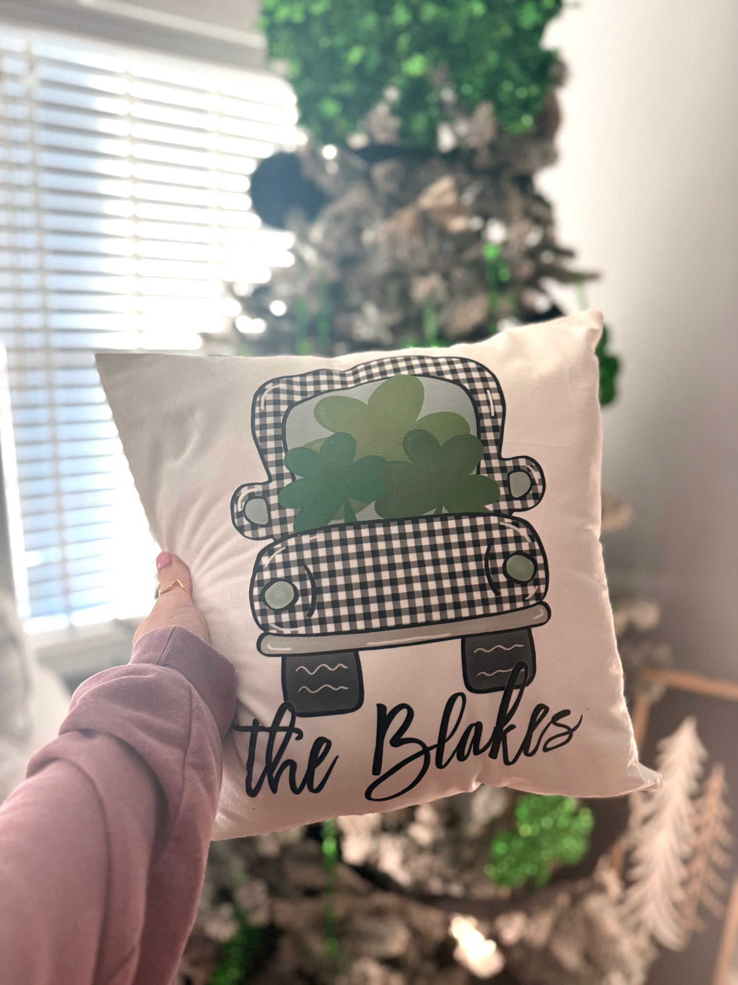 Custom St. Pattys Truck Pillow