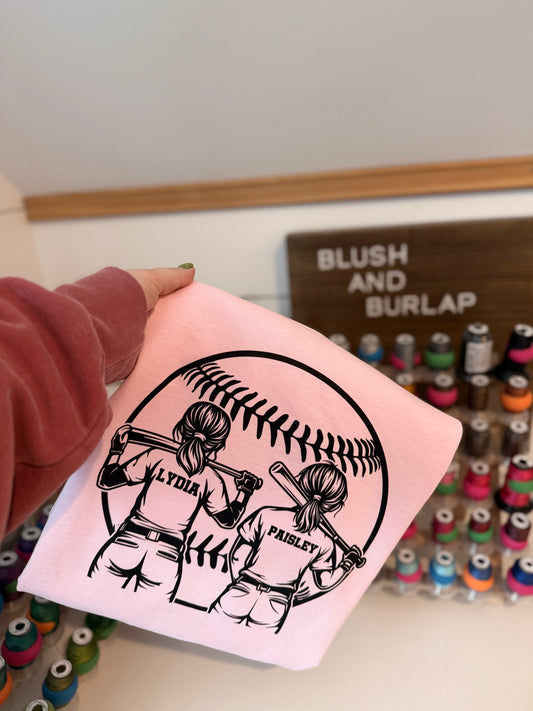 Duo Softball Girls Custom