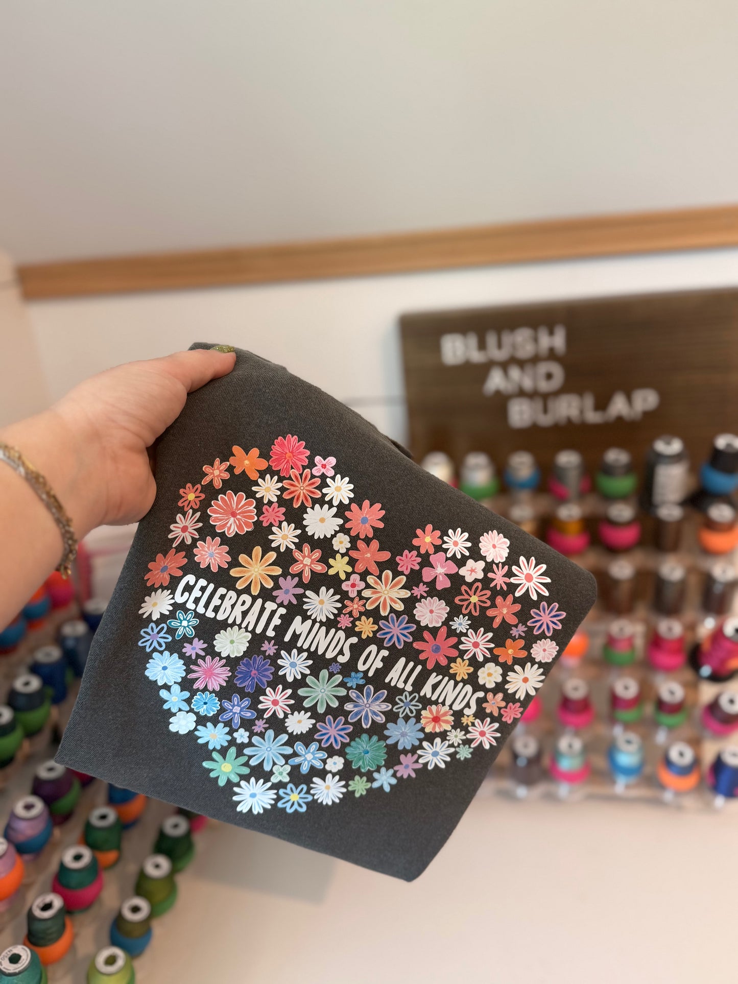 Celebrate Minds of all Kinds (floral heart)