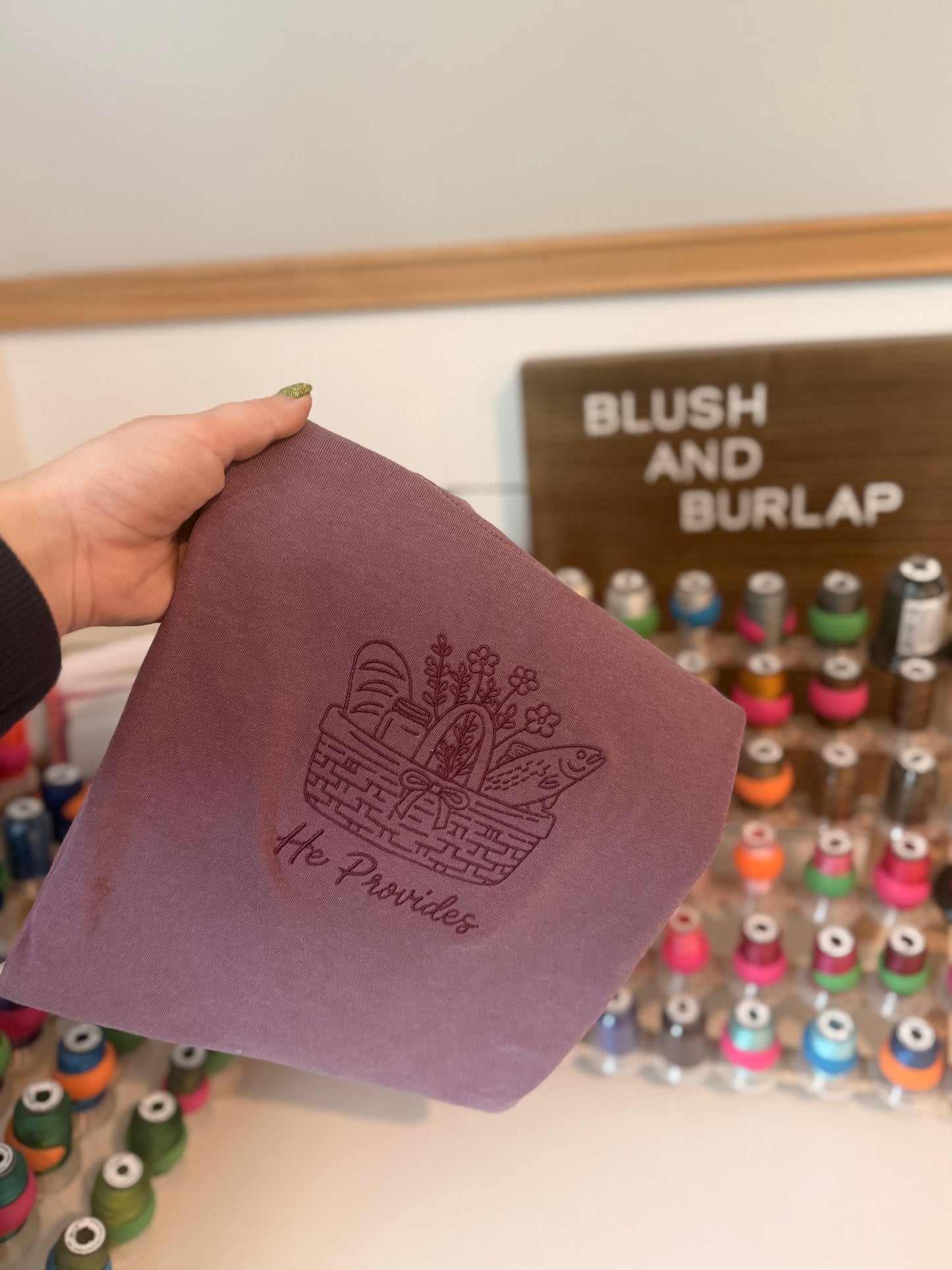 He Provides - embroidered