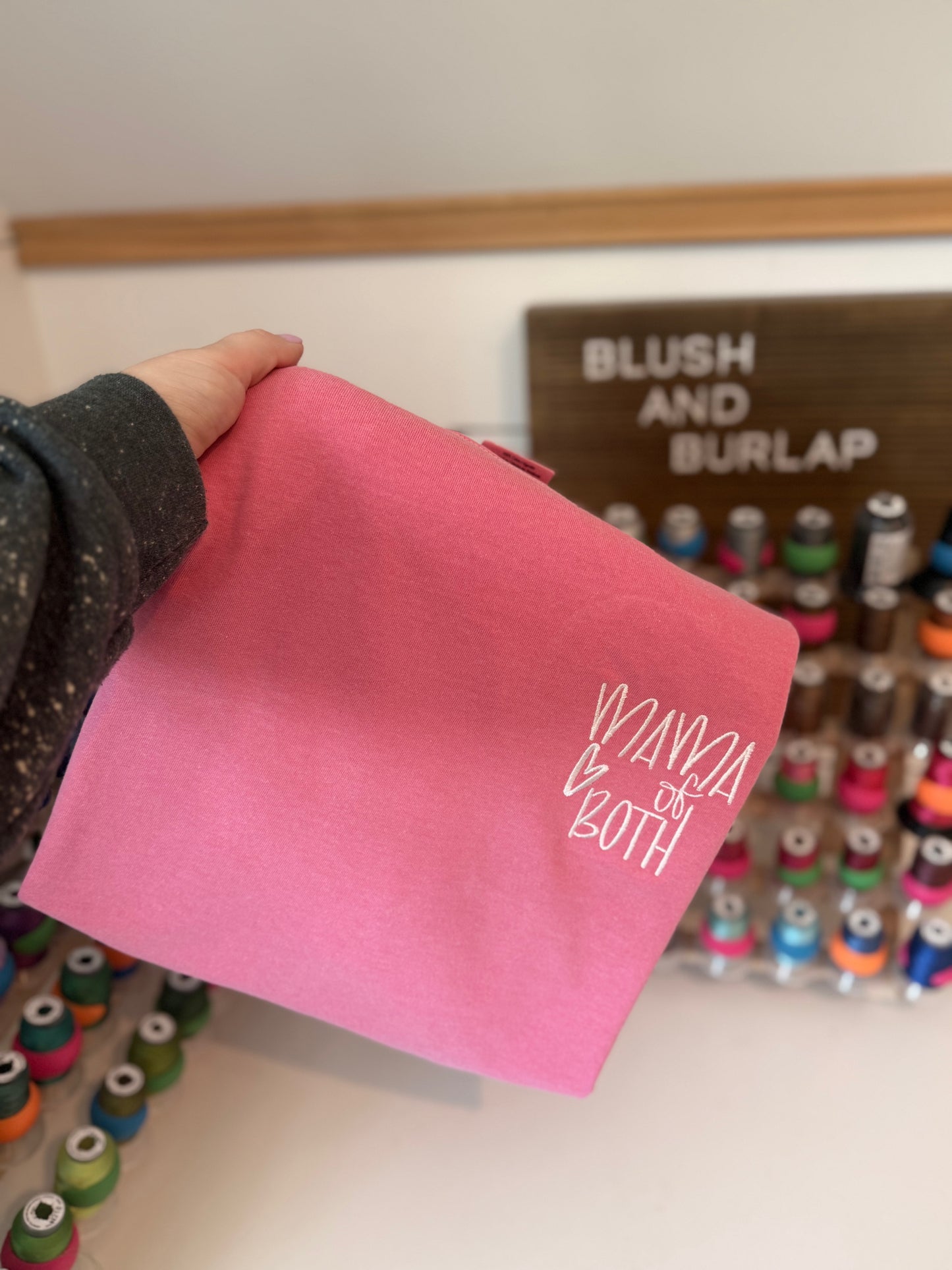Mama of Both (embroidered)
