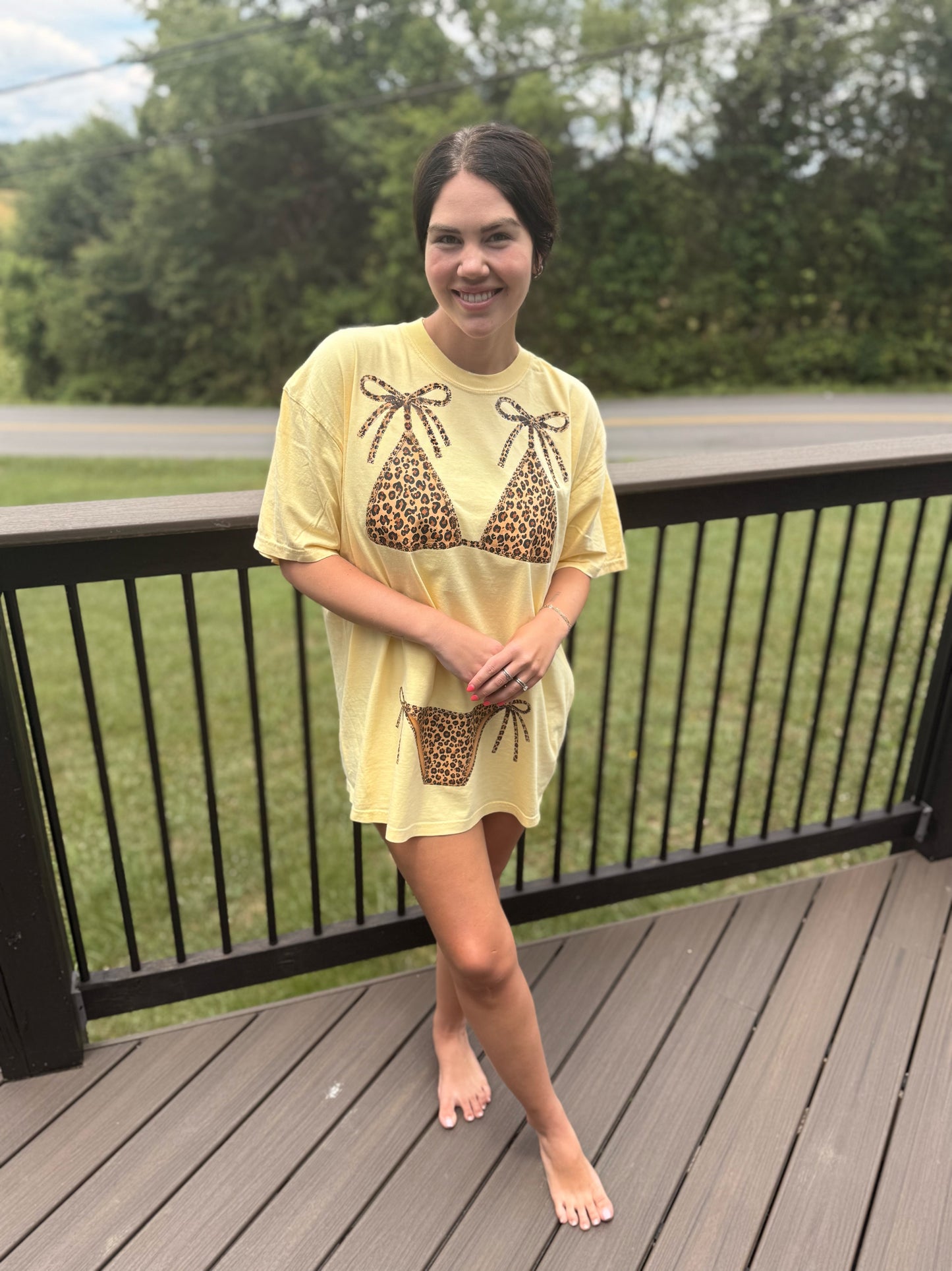 Leopard Bikini Coverup Tee