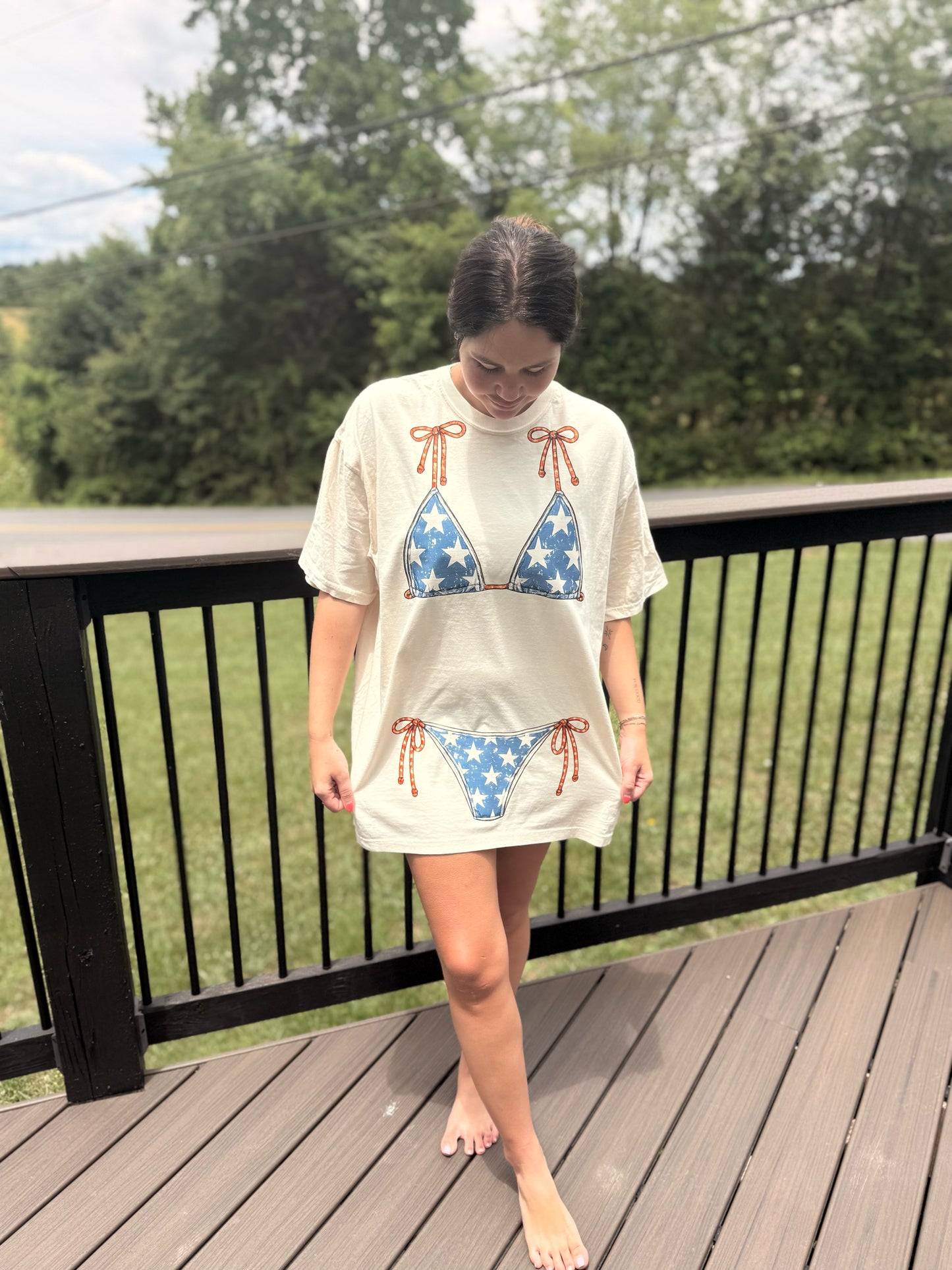 Americana Bathing Suit Coverup Tee