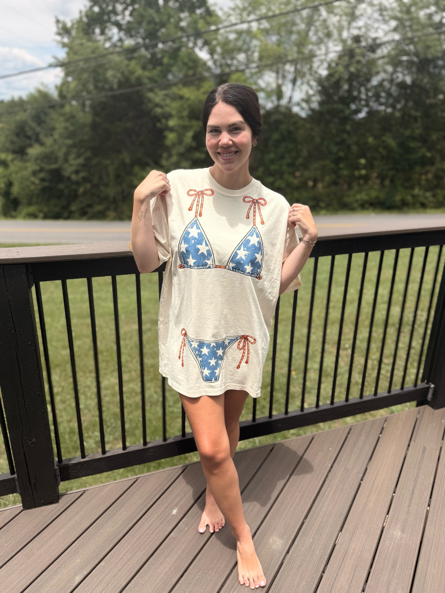 Americana Bathing Suit Coverup Tee