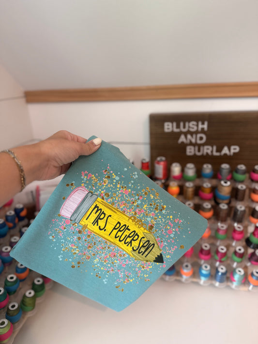 Custom Glitter Pencil