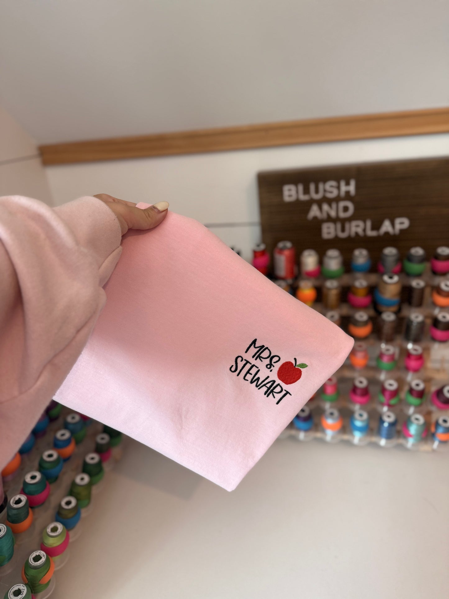 Apple Name Pocket (custom, embroidered)