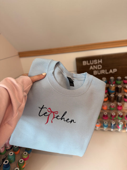 Teacher Bow (embroidered)