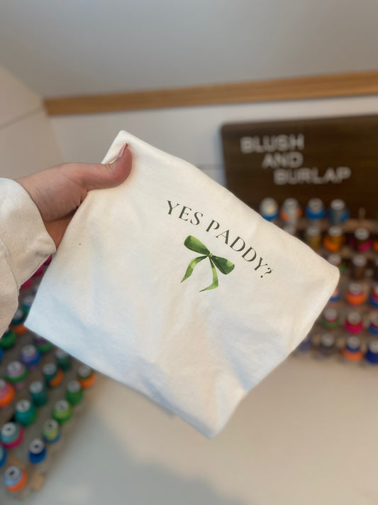 Yes Paddy
