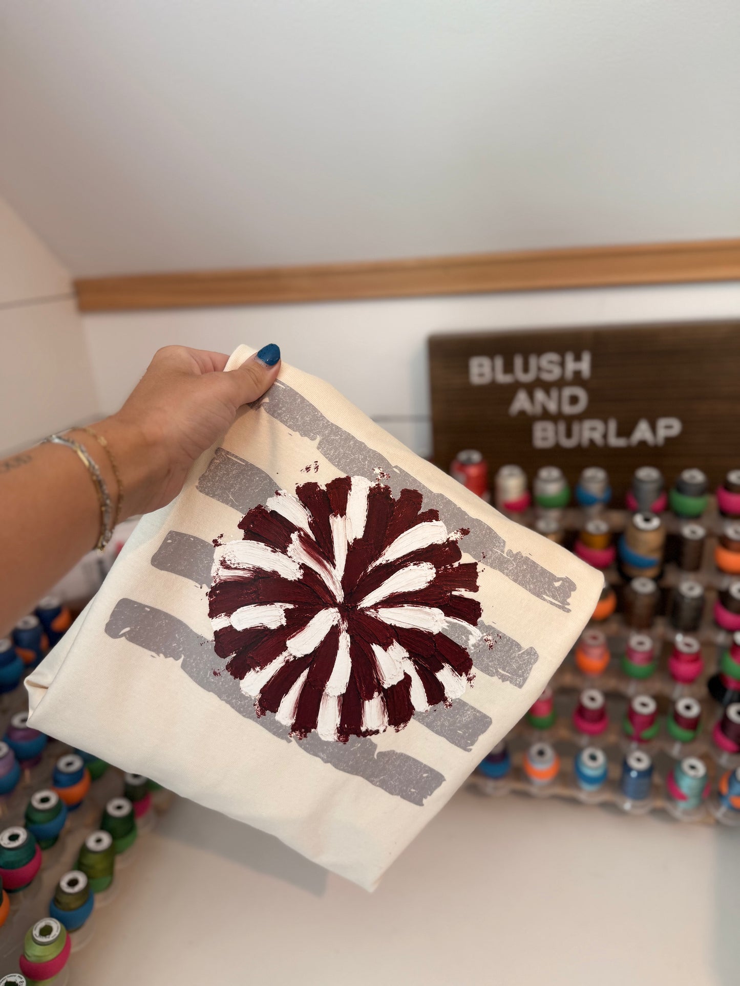 Maroon Pom Pom