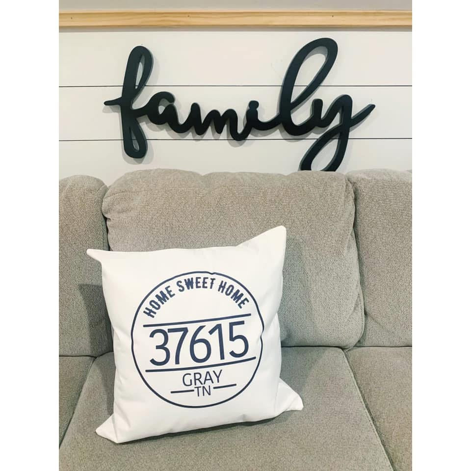 Custom Zip Code Pillow