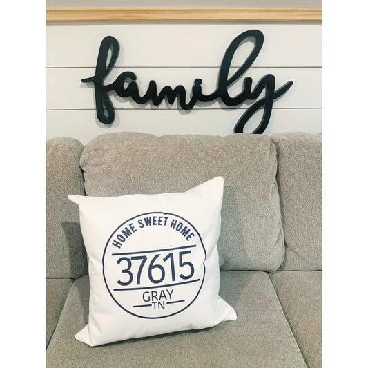 Custom Zip Code Pillow