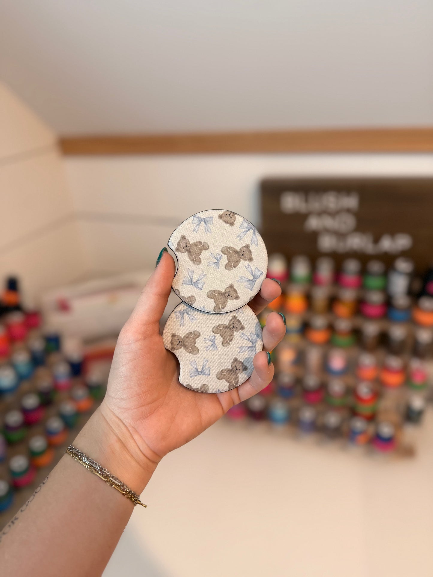 Winter Car Coasters (set of 2)