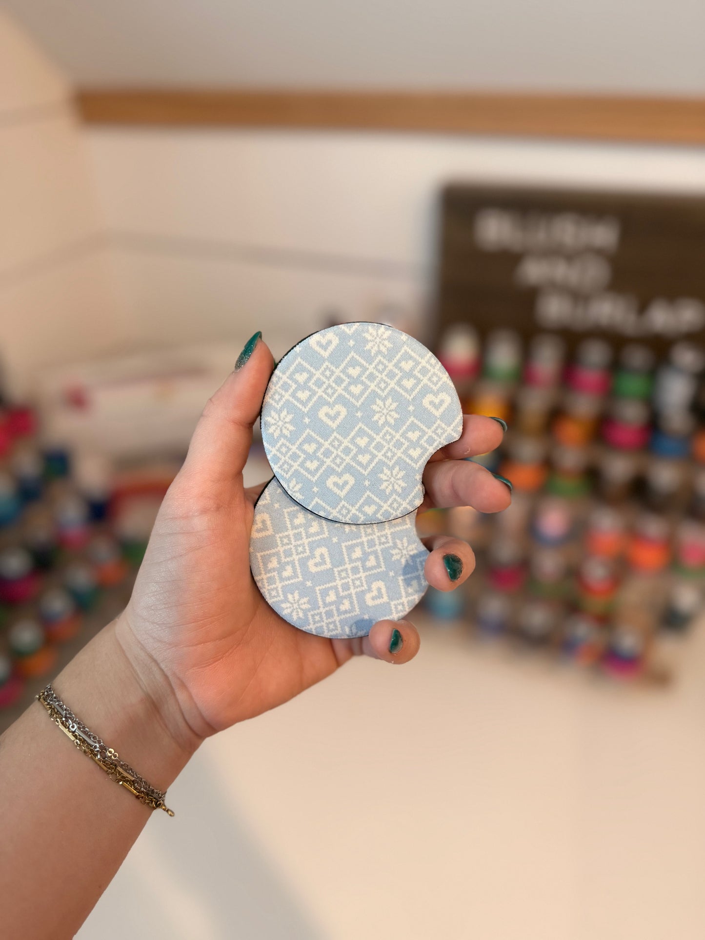 Winter Car Coasters (set of 2)