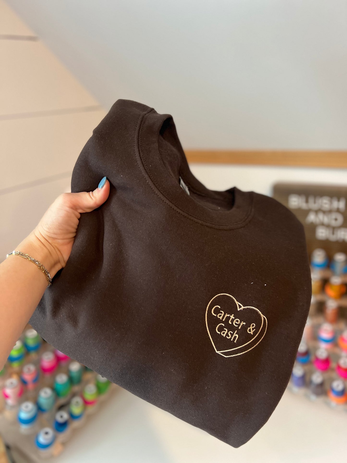 Custom Candy Heart Sweatshirt