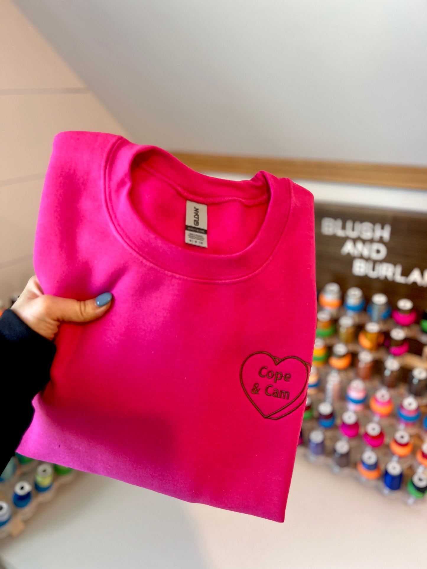 Custom Candy Heart Sweatshirt