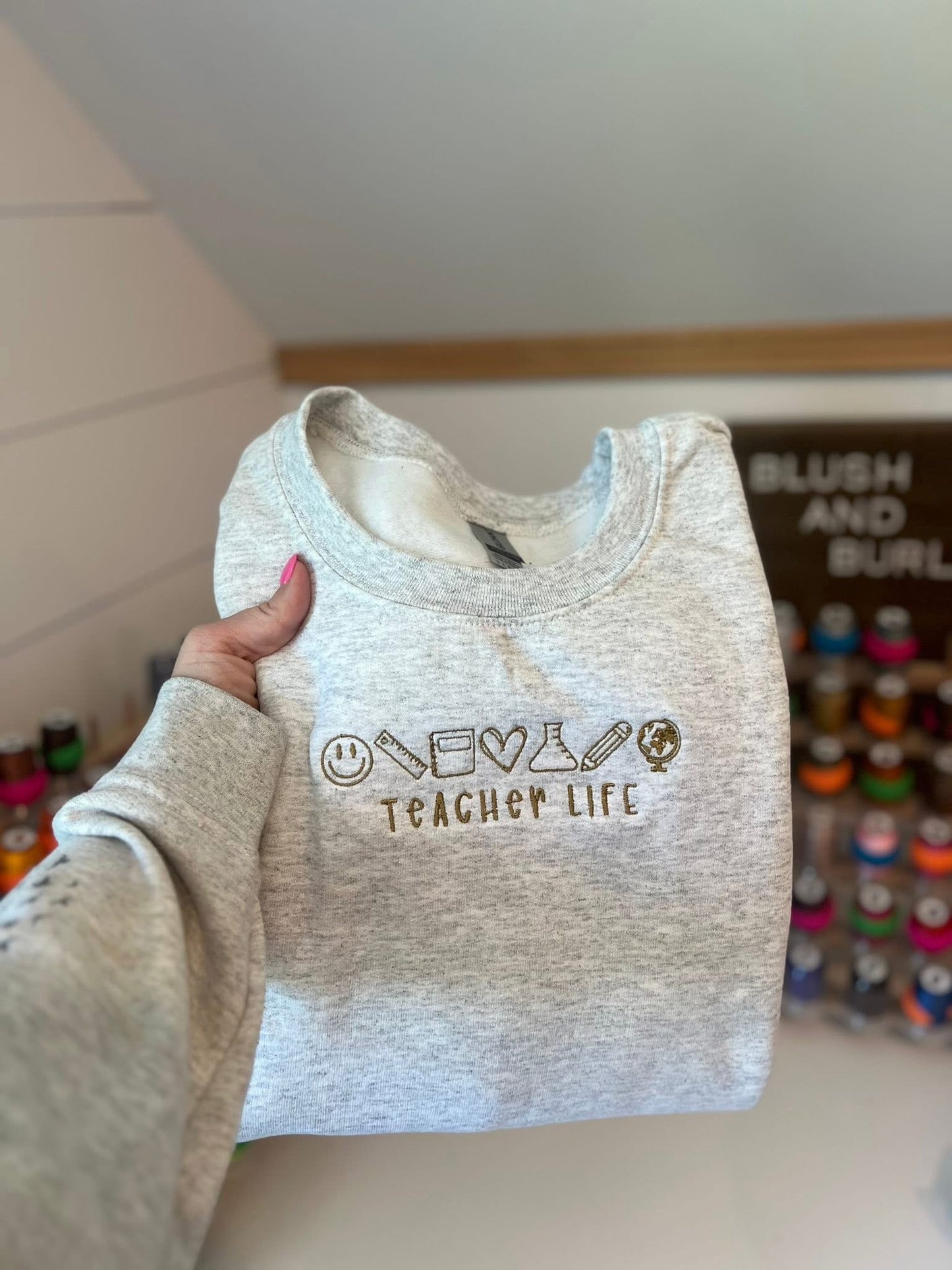 Teacher Life Icons - Embroidered