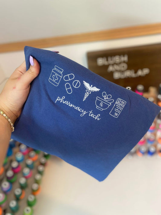 Pharmacy Tech Life Icons - Embroidered