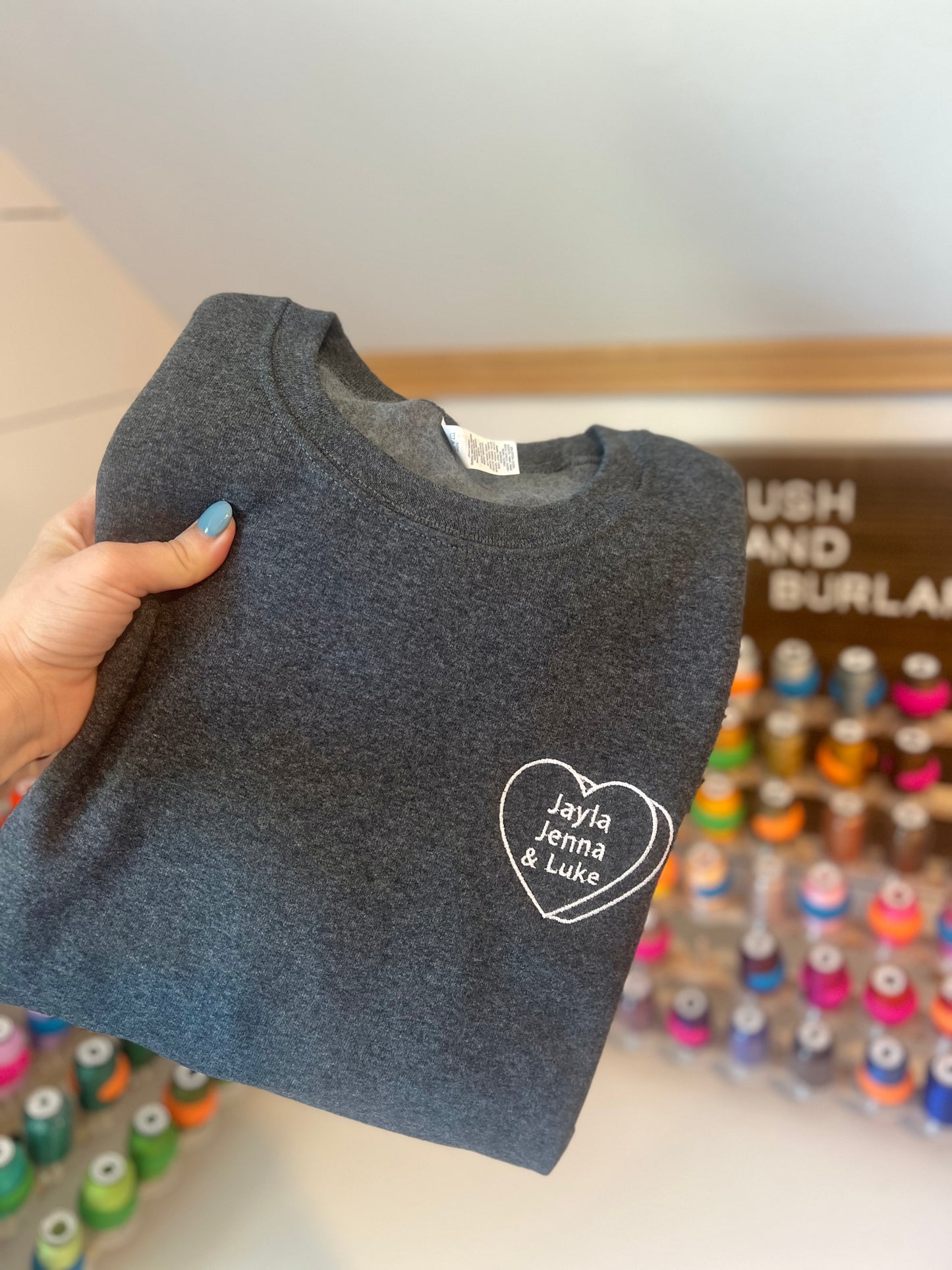Custom Candy Heart Sweatshirt