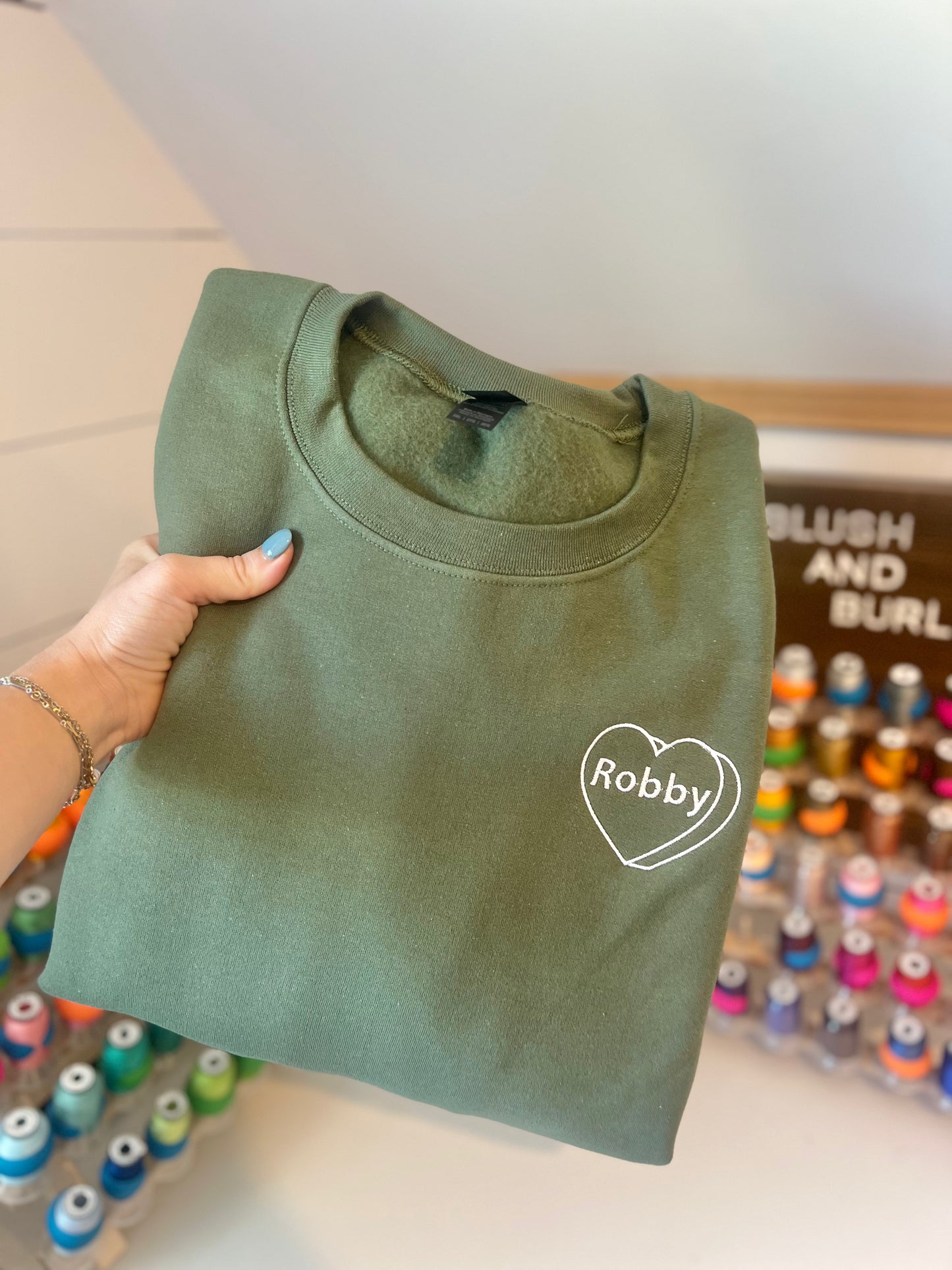 Custom Candy Heart Sweatshirt