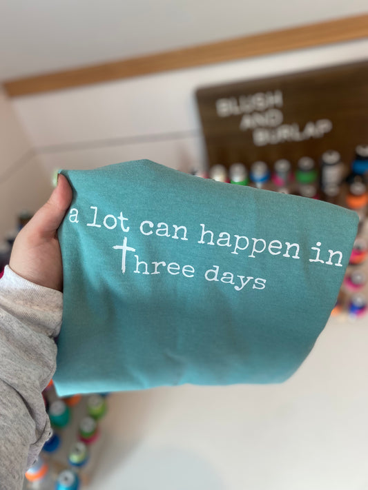 Alot Can Happen in Three Days