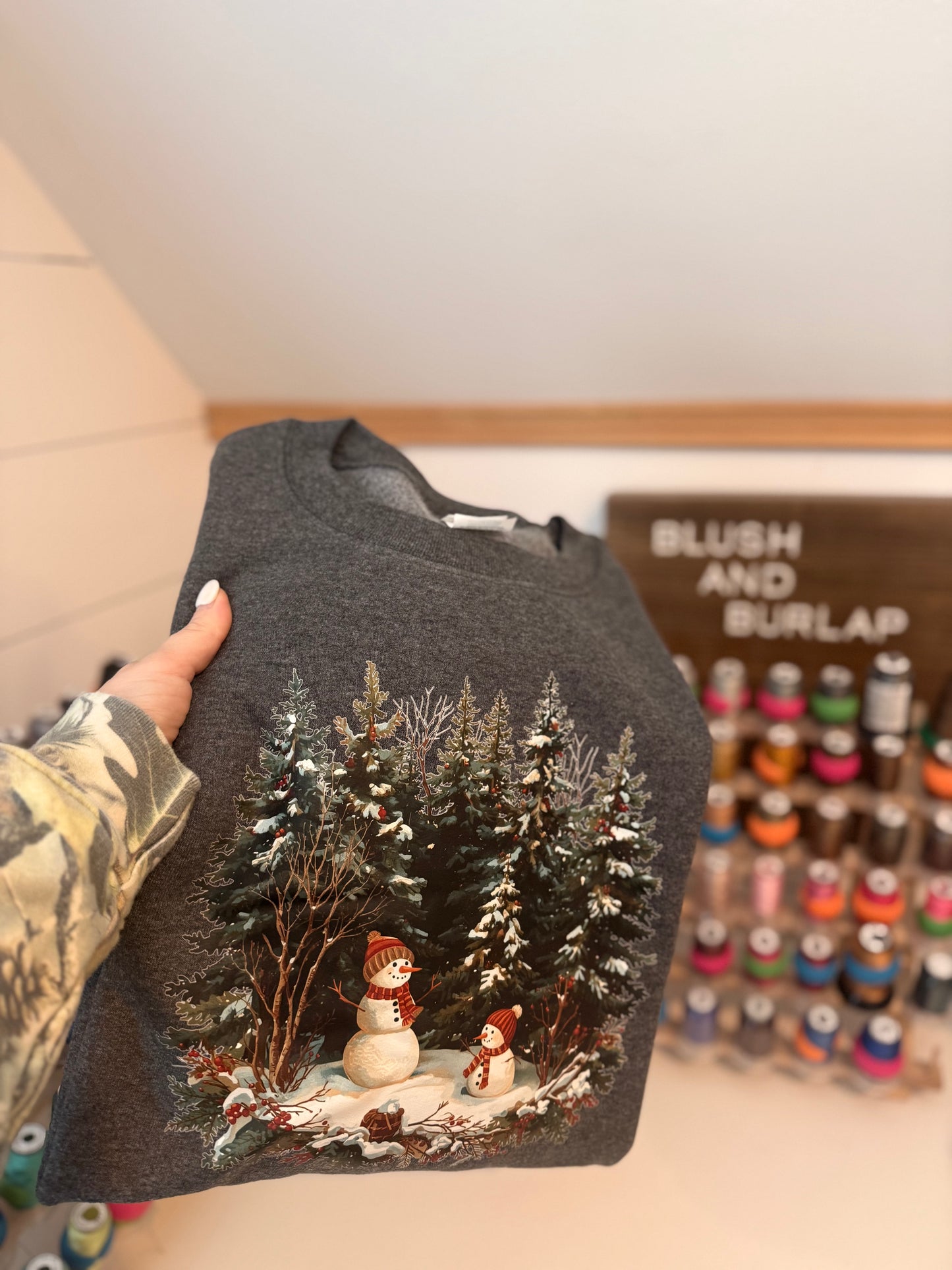 Snowman in Forest