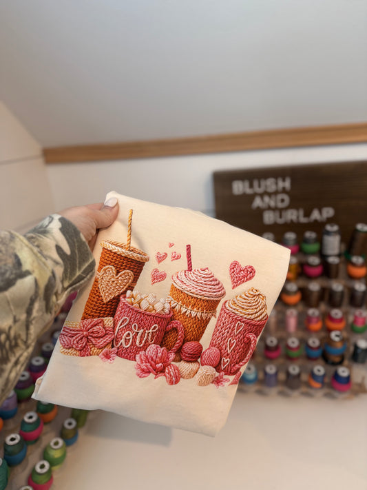 Faux Crochet Valentine Coffees